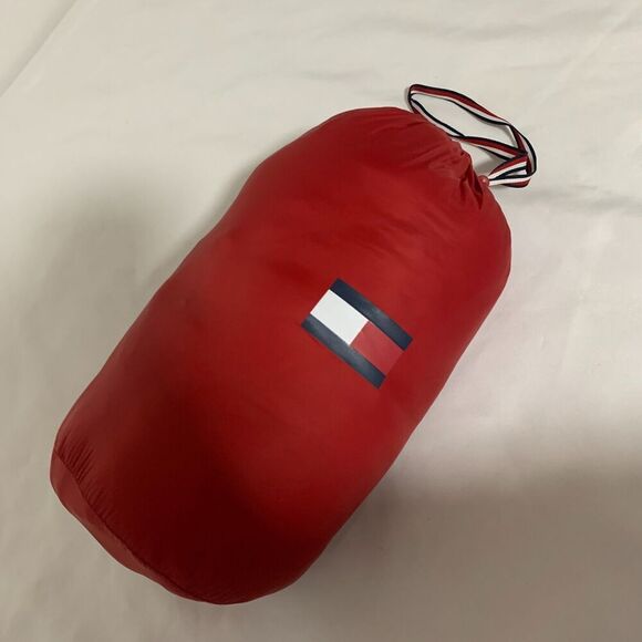 Tommy Hilfiger Women's Packable Hooded Puffer  Lightweight Jacket, RED Size XS - Picture 3 of 16